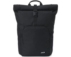 AEVOR Rolltop Medium Rugzak voor Mannen en Vrouwen, Handbagage, Inhoud 26-30L, 16" Laptopvak, Voorvak, Ergonomisch Gevoerd, Lichtgewicht, Dagelijks, Werk, School, Dagrugzak, Zwart Eclipse