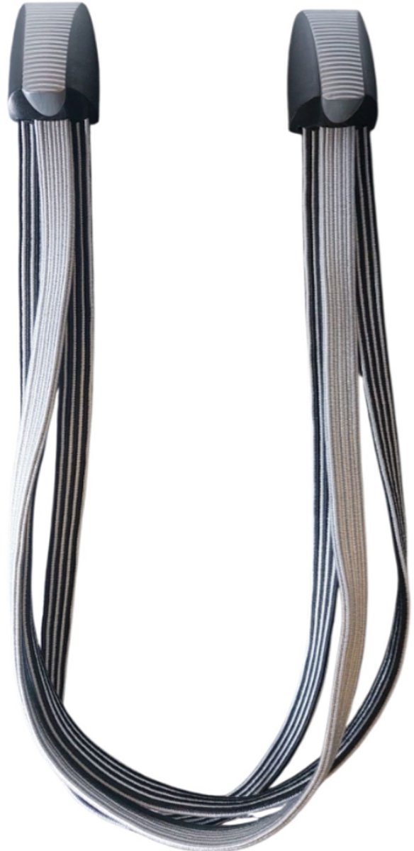 Rieba® Snelbinders Fiets - Universele Snelbinder - Drievoudig - 58 cm - Montage op Bagagedrager - Voor 28 inch Fietsen - Zwart / Grijs