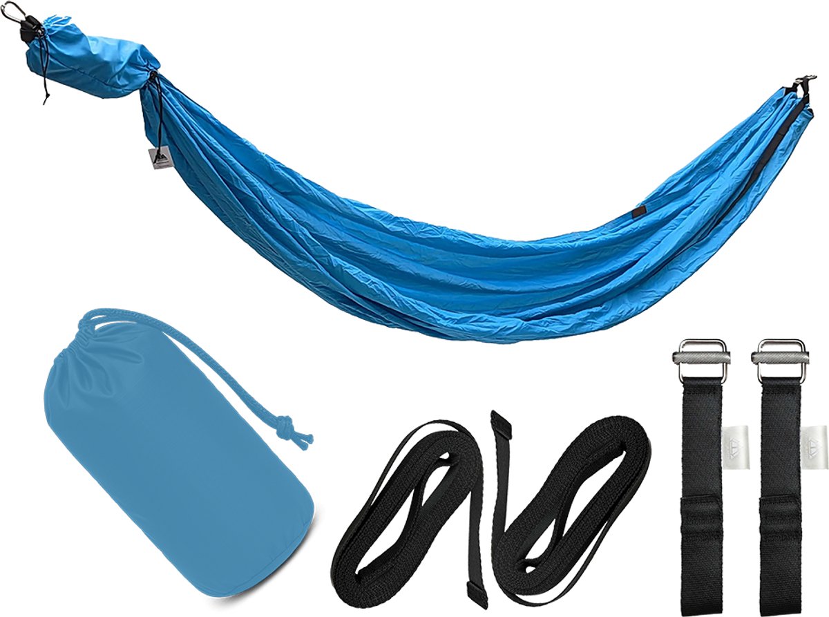 Triplander Classic Combi - Hangmat - Blauw - 490 Gram - 300 Kilo Draagkracht - Inclusief Quick Drag Systeem