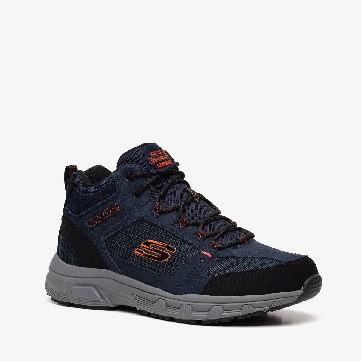 Skechers OAK CANYON- IRONHIDE Heren Wandelschoenen Donkerblauw Oranje