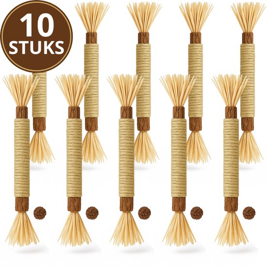 Twenty4seven® Matatabi Stokjes voor Katten - 10 Stuks - 100% Natuurlijk en Eetbaar Kattenspeelgoed - Catnip Effect voor Kat
