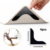 Coussinets D'angle Antidérapants Pour Tapis - Carrés 10x10 Cm - Réutilisables Et Lavables