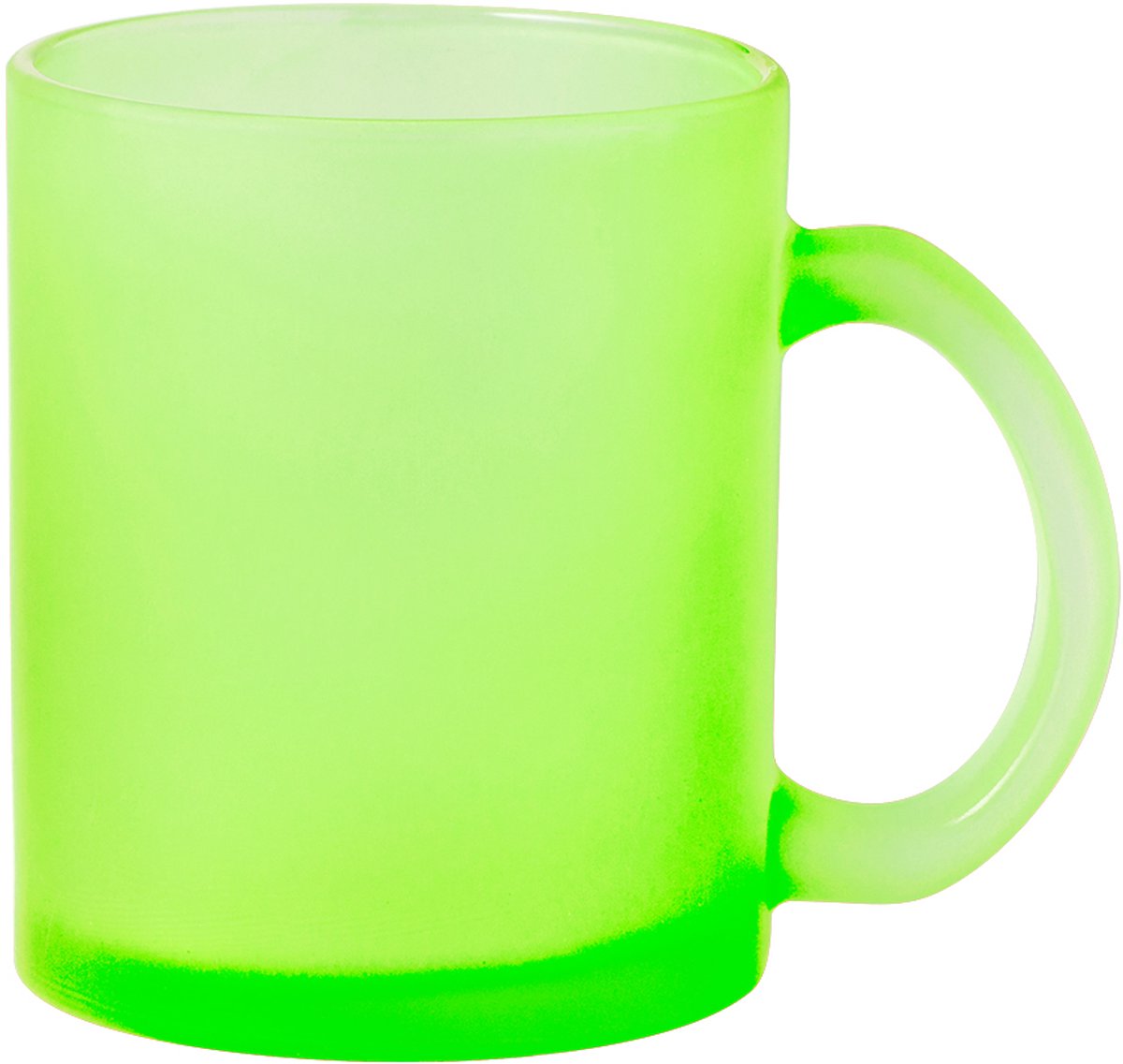 2 glazen mokken 350ml matte afwerking en kleurverloop kleur Groen geschikt voor sublimatie model Cervan