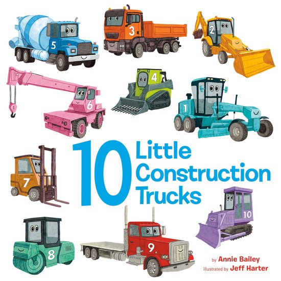10 Little Vehicles - 10 Little Construction Trucks - cover