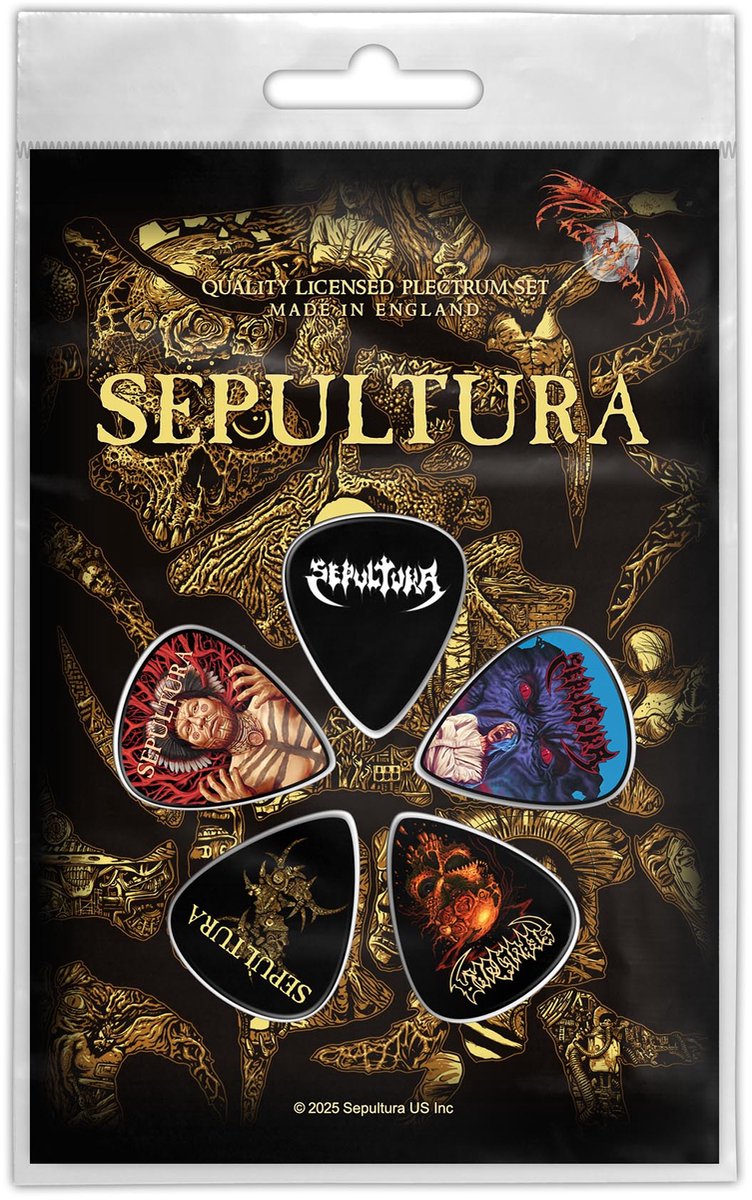 Sepultura Discography Unisex Plectrumset - meerkleurig - Standard