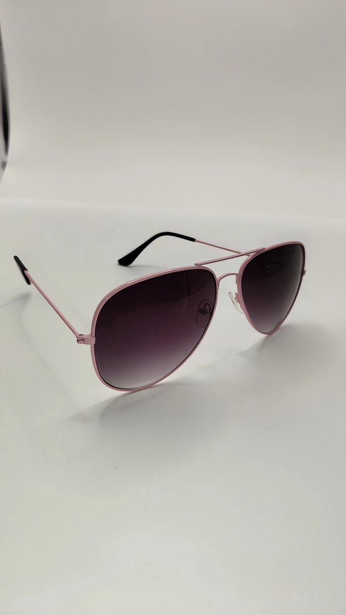 Piloten Heren Dames Zonnebril Goud Metaal | Aviator |Piloten Zonnebril |Heren Zonnebril | Dames Zonnebril |Festival Zonnebril | Carnaval | Retro Zwart Spiegelglazen | Fluor Roze Montuur | Aviator zonnebril voor volwassenen — afbeelding 3