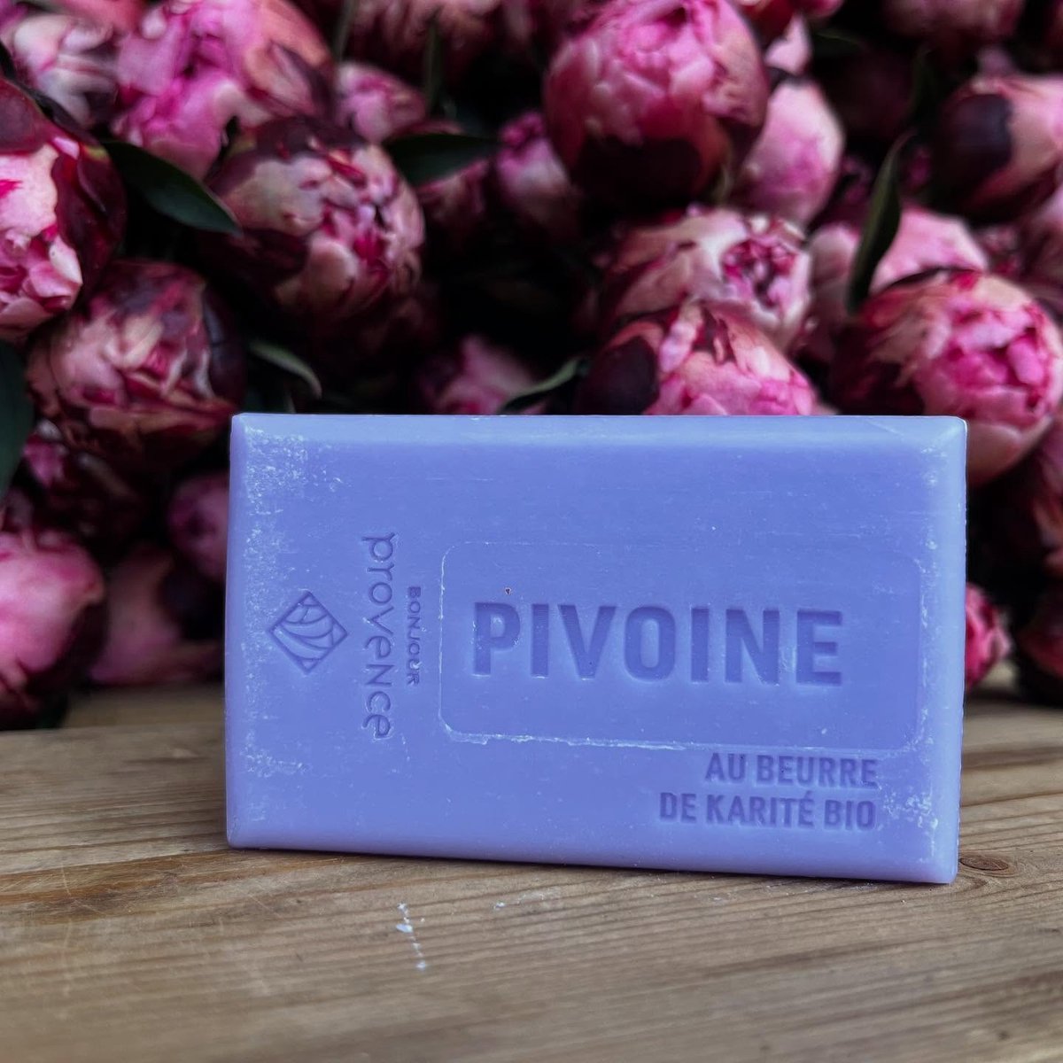 3 x Pioenroos zeep - 125 g per stuk - Franse zeep - Sheabutter zeep - Natuurlijke zeep