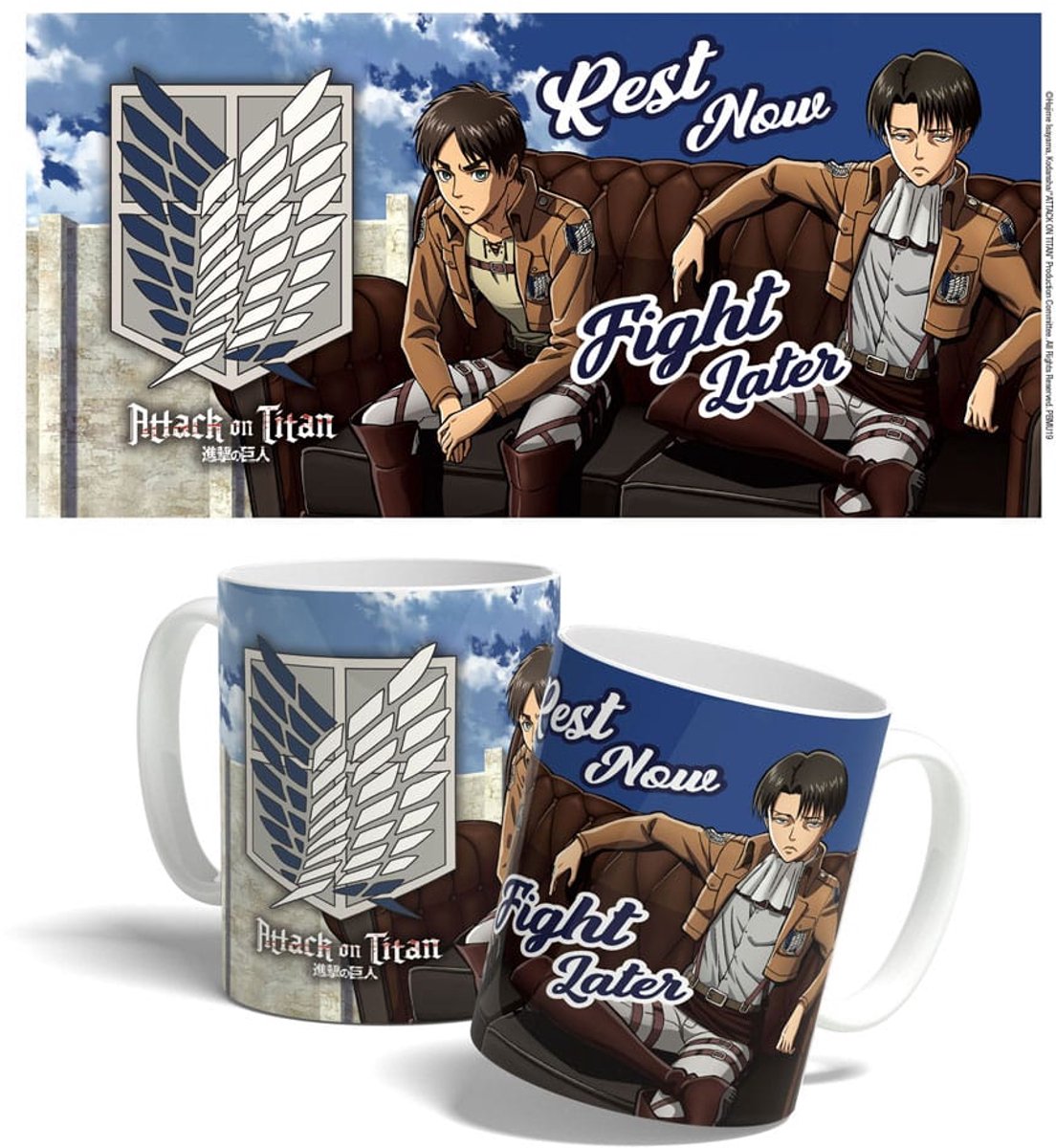 POPbuddies Attack on Titan Mok / Beker Rest Now, Fight Later 325 ml Cups & Mok / Bekers
