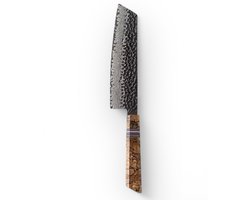 KAAMUT® Kiritsuke Chefmes 20 cm 67 Lagen Damascusstaal – Vlijmscherp – Professioneel Koksmes – Handvat van Spalted Maple & G10