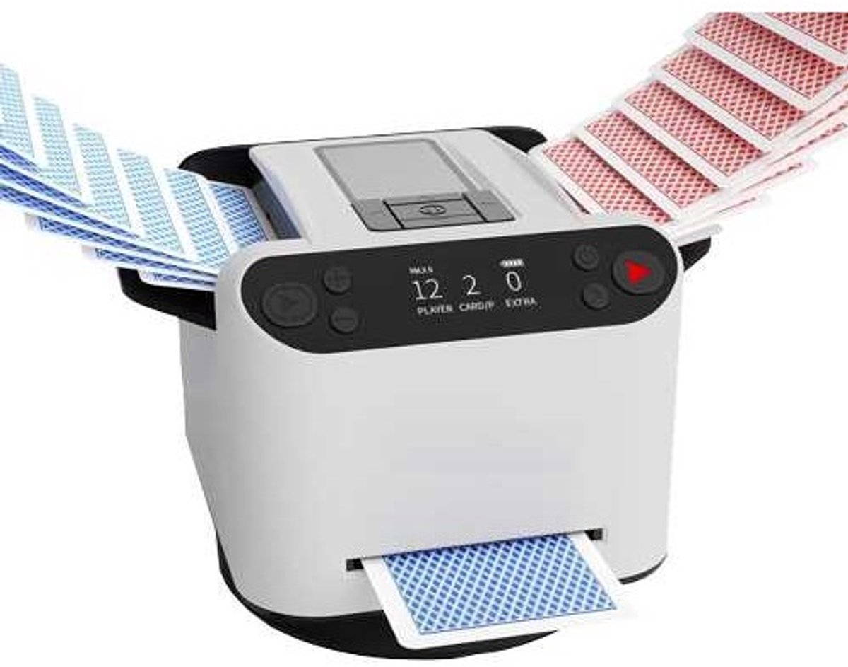 HOT Sports + Toys kaartdeler en schudder MAX 6 wit voor speelkaarten.