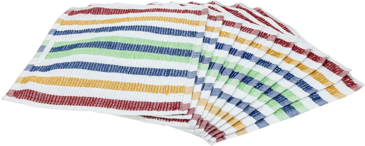 Vaatdoek - Badstof - 35 x 35cm - 10 Stuks - Multicolour