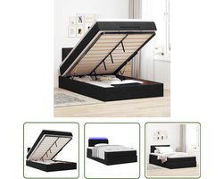 vidaXL Draaiend Gereedschap - Dynamische Sleutel - Ottoman bed met matras en LED's 120x200cm fluweel zwart - Sleutelsysteem - Torque Wrench - Koppelwrenches