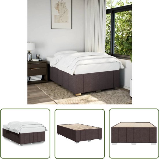 vidaXL-Bed met opbergruimte en LED - Lichtgrijs - Stof - 160x200 cm | Leen Bakker