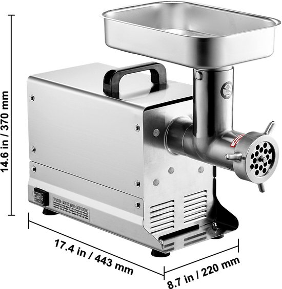 Commerciële elektrische vleesmolen, nieuw, worstvuller, mixer en snijmachine, el