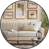 Tribesigns Ronde salontafel, 80 cm, houten salontafel met opbergruimte, ronde salontafel voor woonkamer, rustiek bruin