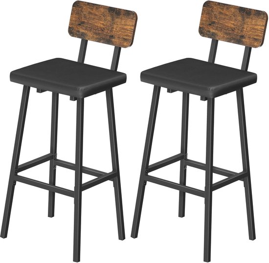 Set van 2 outdoor barkrukken, inklapbare barstoelen, barkruk tot 150 kg belastbaar, zithoogte 71 cm, tuinstoelen voor balkon, tuin en zwembad, blauwZB33563