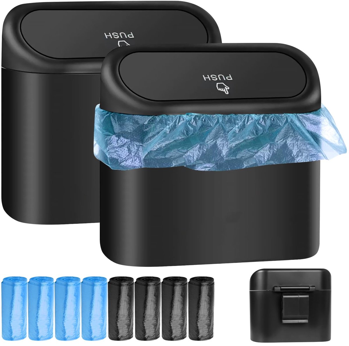 Ibenzoa® Compacte en Waterdichte Auto Afvalemmer met Multifunctionele Toepassingen voor Thuis en Auto