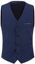 ALLTHEMEN Heren Slank Passend Vest voor Pak - Zakelijk Casual met V-hals Enkele Knopen - 3XL