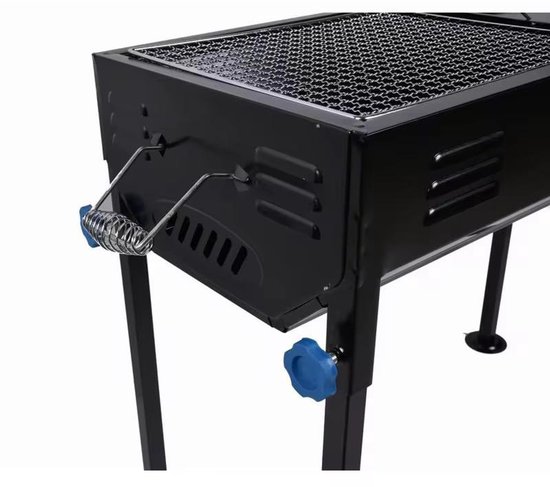 Professionele Houtskool Barbecue - Verstelbare BBQ Grill van Koolstofstaal - Zwaar Model met Poedercoating - 50x30x60 cm — afbeelding 2