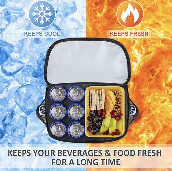Vesta svr Koelrugtas - Koeltas met handige flessenopener - Cooltas - 17 liter inhoud - maat 37x30x15 cm - Lunchtas - backpak - met fleshouder van Merkloos — afbeelding 4