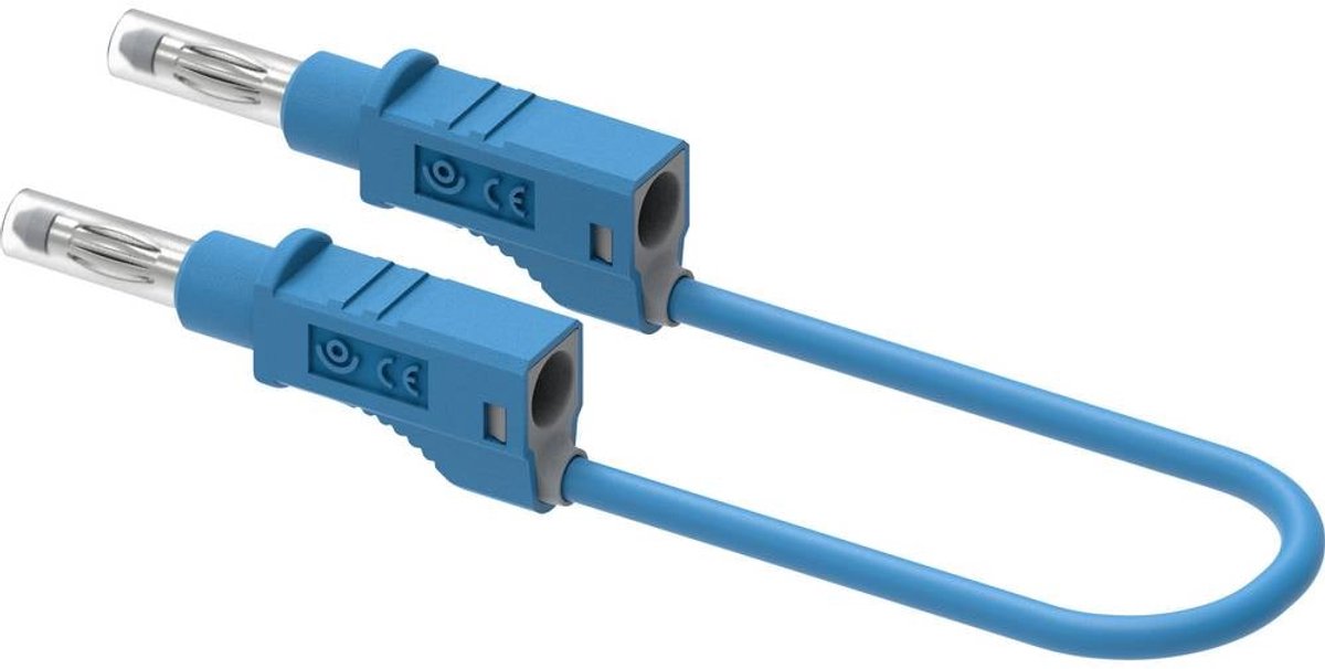 Electro PJP 2211/600V-CD1-100BL Meetsnoer Bananenstekker 100 cm Blauw 1 stuk(s)