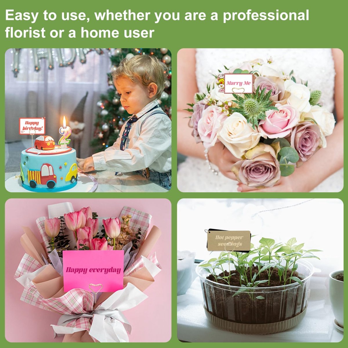 Kaarthouder, hout, fotohouder, Flowergram, bloemenlijst, droogbloemen