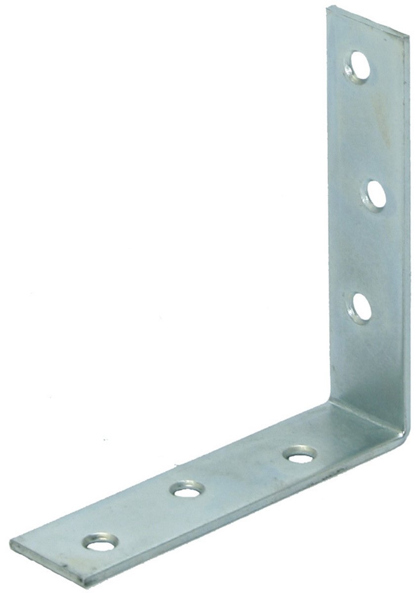 Stoelhoek 80x80 - 20x2 mm – verzinkt – per 4 stuks – hoekijzer – meubelbeugel – bevestigingshoek