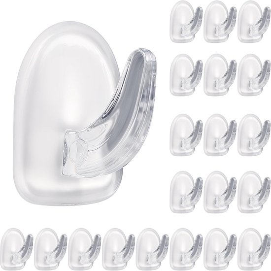 20 stuks kleine kleefhaken - transparant - extra sterk - transparante