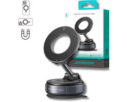 Joyroom Magnetische Telefoonhouder Auto – Metalen Verstelbare Arm – Vacuümzuignap & 3M Plaklaag – 360° Draaibaar – Sterke Magneet