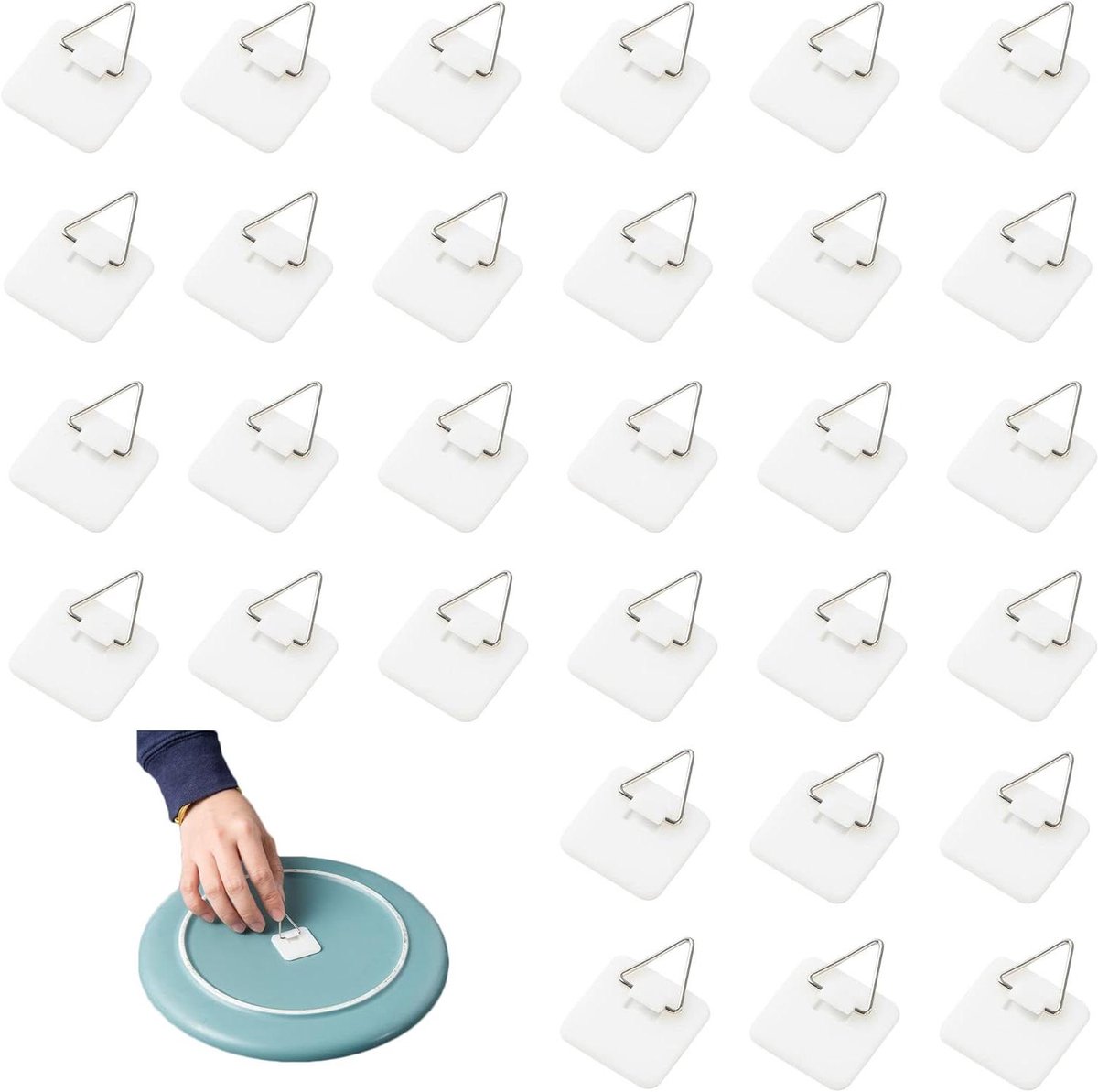 30 stuks Onzichtbare Zelfklevende Bordenhangers Plastic Verticale Bordhouders 1 inch Zelfk