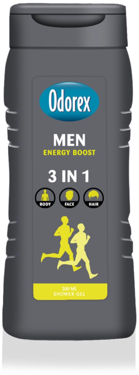 Goedkoopste 3x Odorex Douchegel For Men 3-in-1 Energy Boost 300 ml
