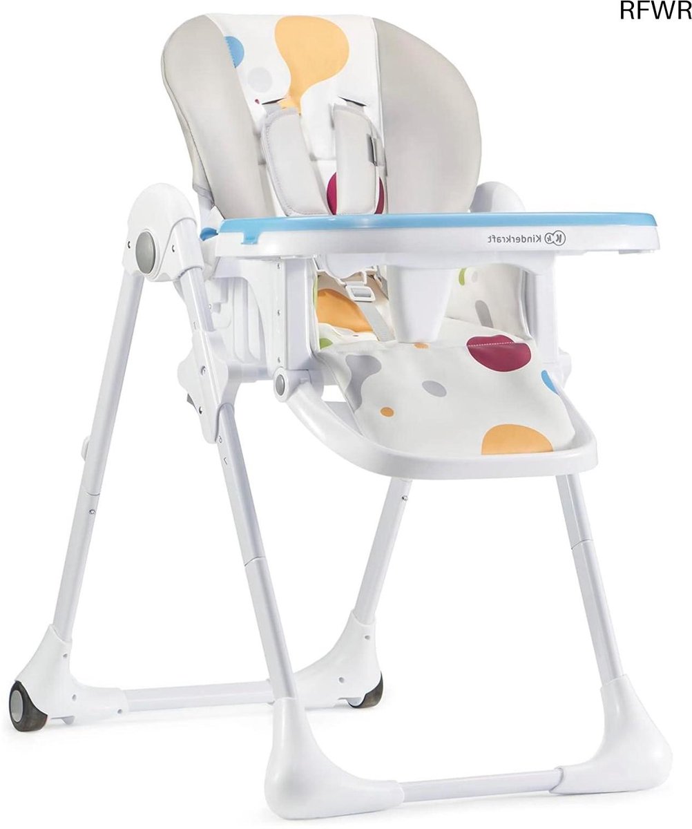 RFWR® Multifunctionele Opvouwbare Kinderstoel met Verstelbare Hoogte en Voetsteun - Ideaal voor Baby Maaltijden