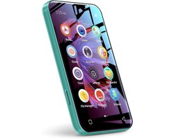 Mp3 speler met Bluetooth, 72 GB 4.0-inch mp3-mp4-speler met volledig touchscreen met WiFi-overdracht, draagbare HiFi Sound Walkman digitale muziekspeler met FM, recorder, browser (Groente)