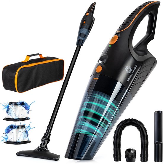 Innovixpro® Kruimeldief – Kruimeldief met steel – Nat&Droog – Handstofzuiger – 17000Pa – Kruimeldief snoerloos – Kruimelzuiger – ExtremeZuigkracht – Jouw ultieme schoonmaakpartner – Kruimelzuiger-Autostofzuiger-Nat&droog-InclusiefReistas