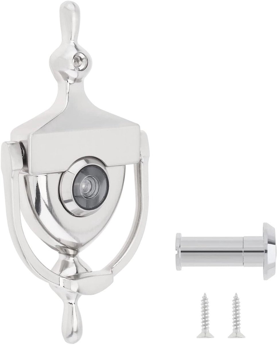 Deurklopper met kijkgaatje - deurklopper - zilver