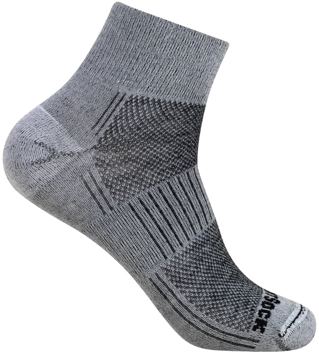 Wrightsock Coolmesh Merino Quarter /Donkergrijs 45-49