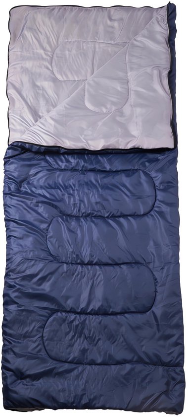 Svenska Living | Sac de couchage Premium - 3 saisons | Sac de couchage | Convient aux adultes et aux Enfants | Extra Long | Extra spacieux | Modèle de couverture | Doux et confortable | 200 X 80 CM | Camping | Comprend la couverture | Bleu marin