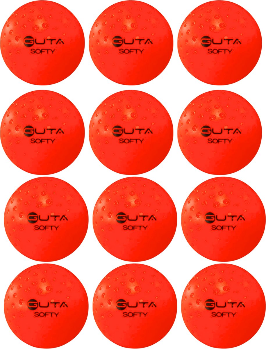 Hockeybal Soft Oranje Set van 12