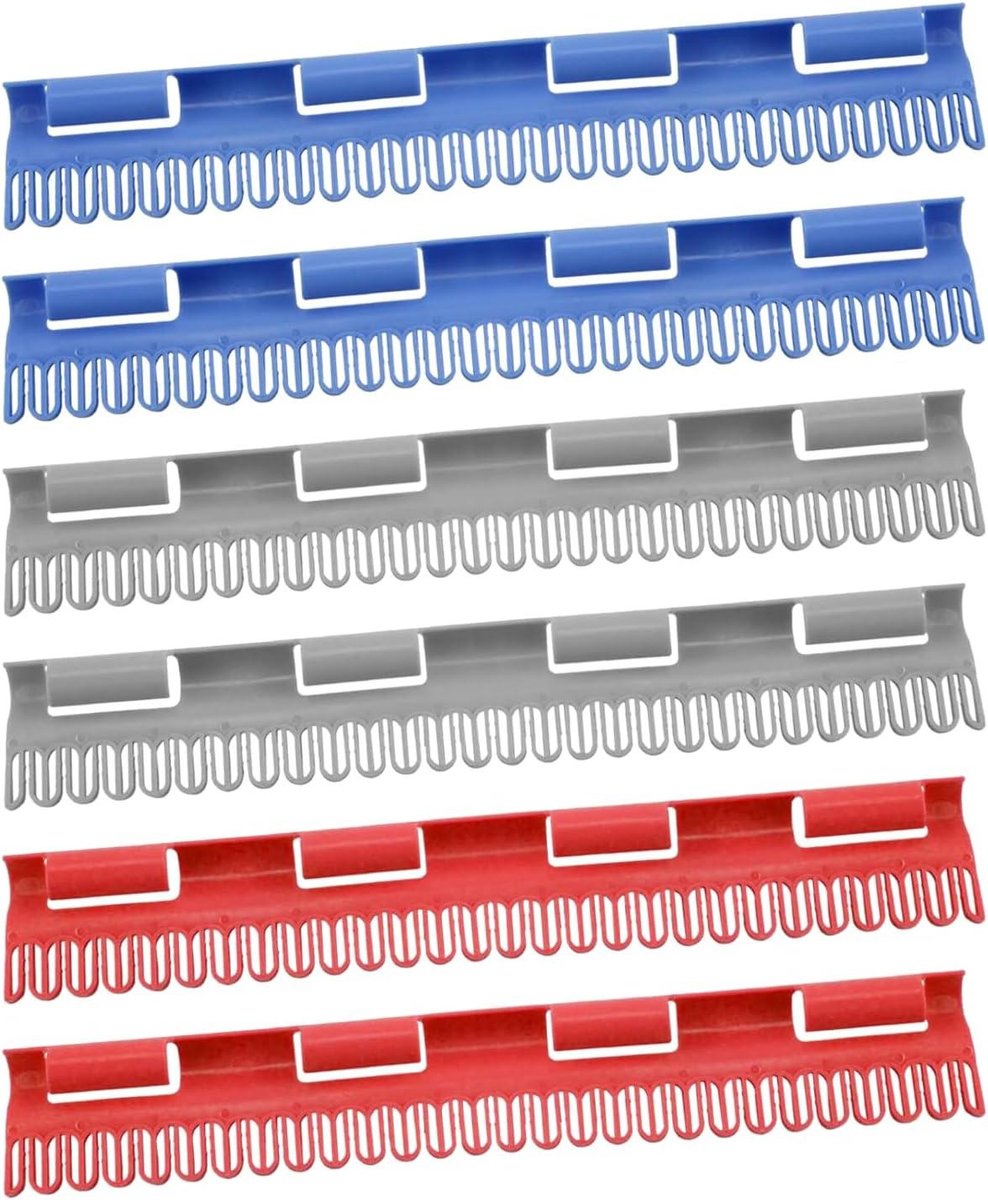 Allecto Plus - 6 pack sokkenclips - Radiatordroger voor sokken en handdoeken (rood/blauw/grijs)
