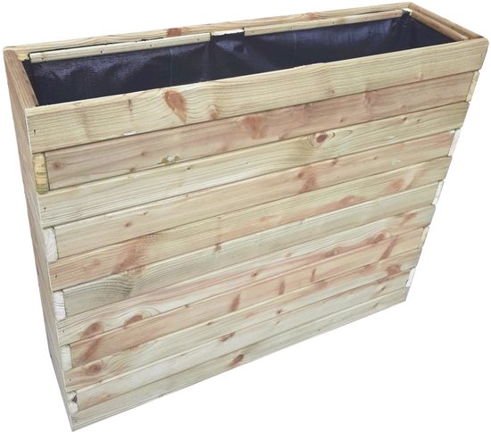 Jardinière jardinière balcon jardinière bois de pin imprégné 89x24x78cm