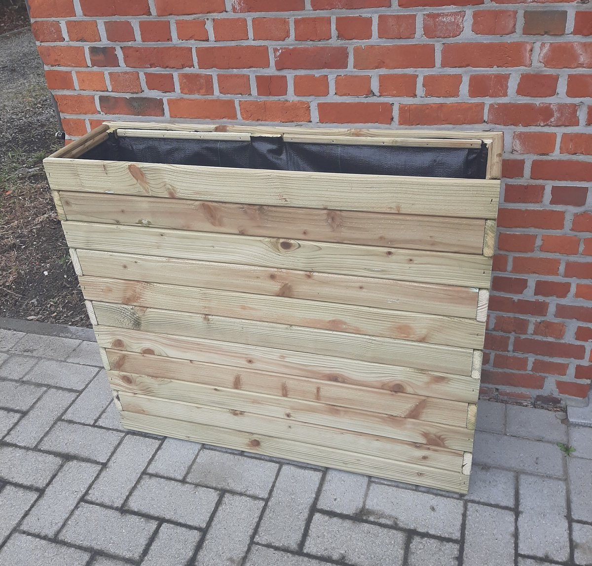 Plantenbak bloembak balkonbak grenen hout geïmpregneerd 89x24x78cm
