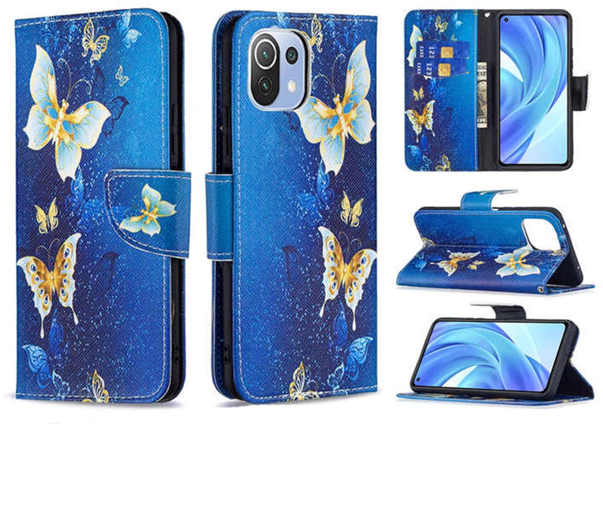 Hoesje geschikt voor Geschikt voor Samsung Galaxy A20e - Hoesje met vlinderprint - Vlinders - Telefoonhoesje voor Samsung Galaxy - Met pashouder - CHPN
