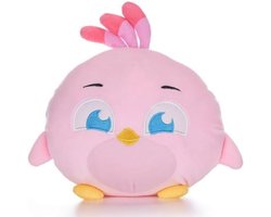 Angry Birds (Roze) Squashy Podgies Pluche Knuffel 20 cm - Squishy Plush Toy - Speelgoed Knuffels Kinderen Jongens Meisjes - Boze Vogels