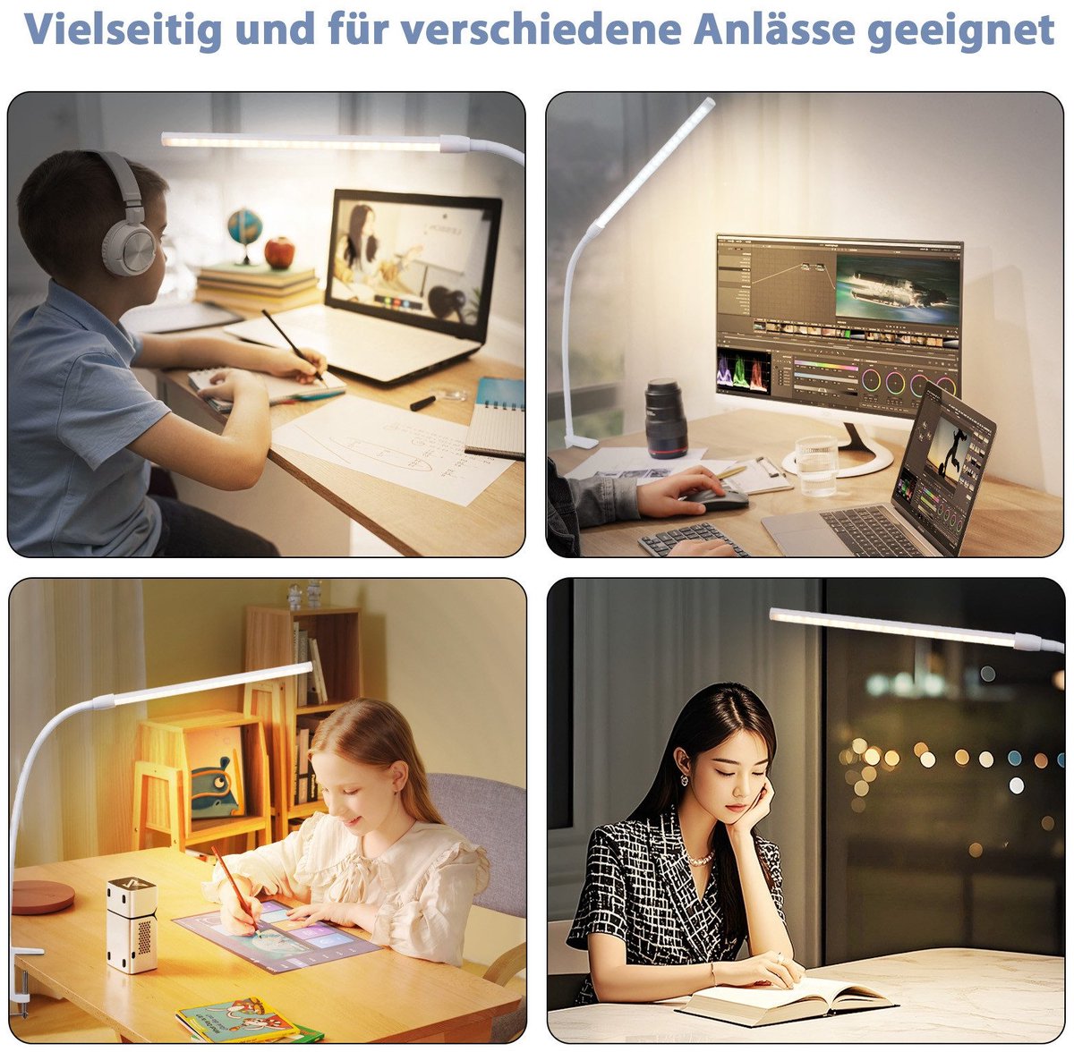NETTLIFE Tafellamp LED - Flexibel Klemlamp met 5 Kleuren thumbnail 5