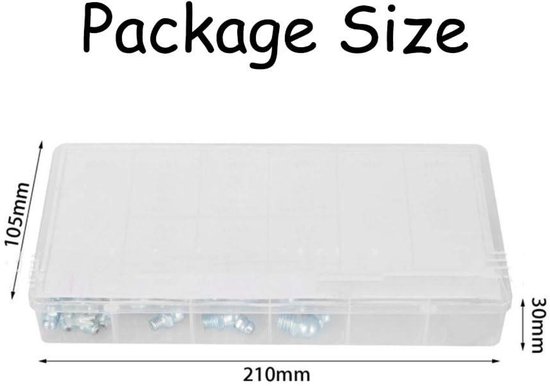 53 stuks M8 smeernippels assortiment set voor vetpers