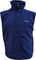 Fleece Bodywarmer Winddicht - Dames Heren - met Rits - Windstopper - Navy - maat M