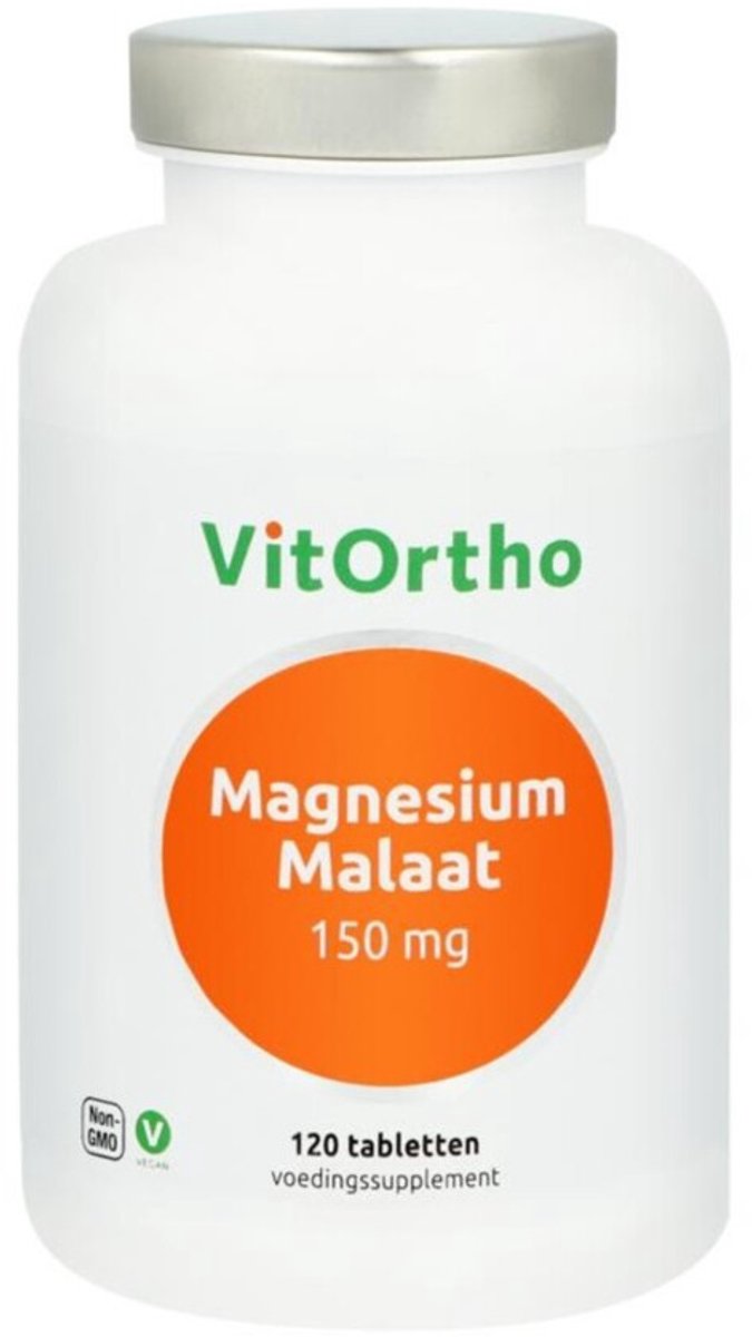 Vitortho - Magnesium Malaat 150 mg - 2 x 120 tabletten - Voordeelverpakking