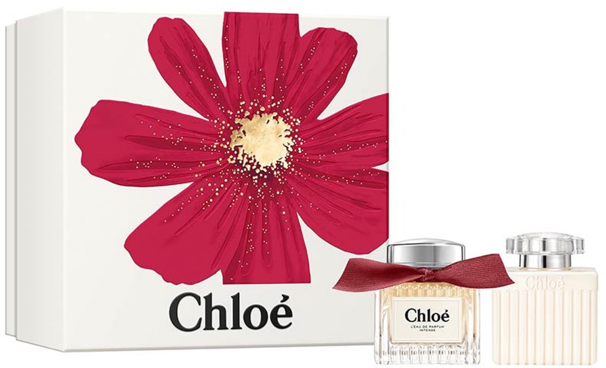 Goedkoopste Chloé Chloé Intense Giftset - 50 ml eau de parfum spray 100 ml bodylotion - cadeauset voor dames