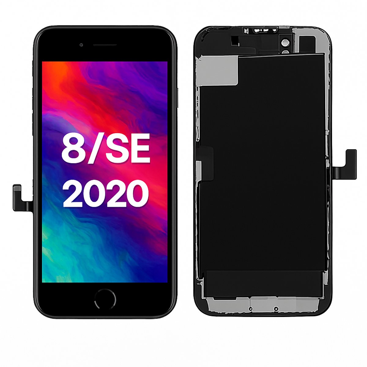 LCD Scherm Geschikt Voor IPhone 8 / SE 2020 Met Front Camera Frame | Hoge HD+ Kwaliteit Display