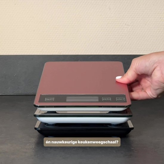 Balance de cuisine - Numérique - Rechargeable - Incl. Câble USB et Piles - Fonction Tare - 2 gr à 10 kg - Inox